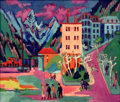 Stazione di Davos da Ernst Ludwig Kirchner